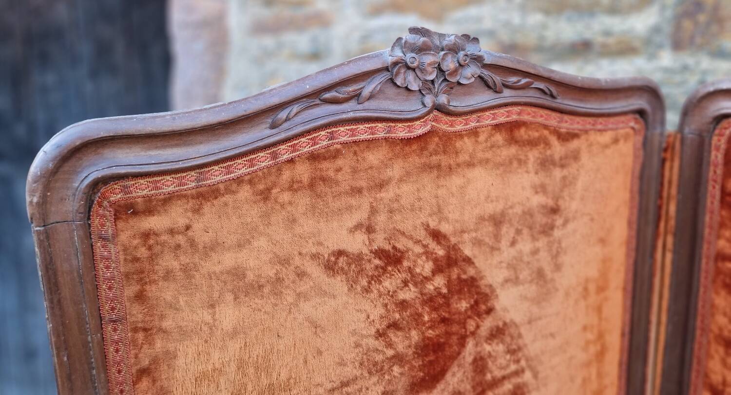 Late 19th century screen with 3 leaves