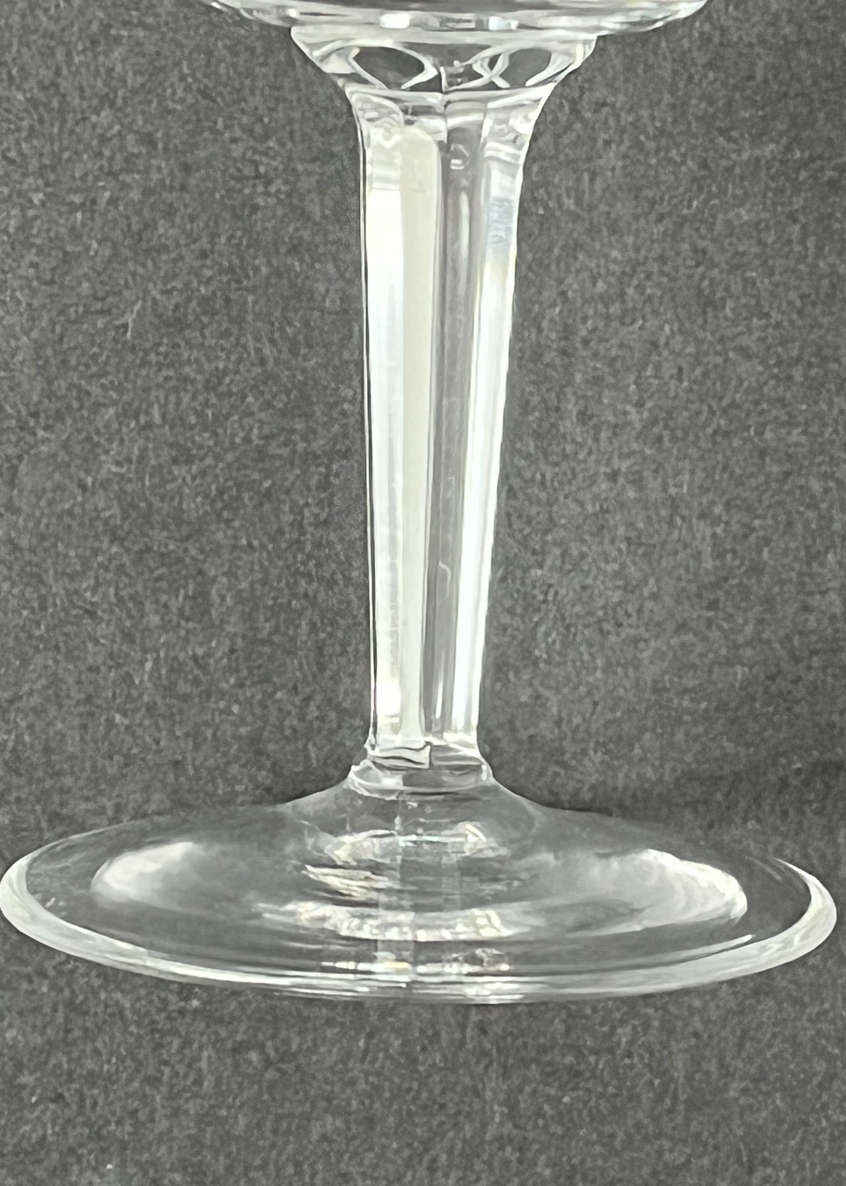 4 carved crystal wine glasses