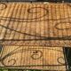 Folding bakery shelf, metal and wicker