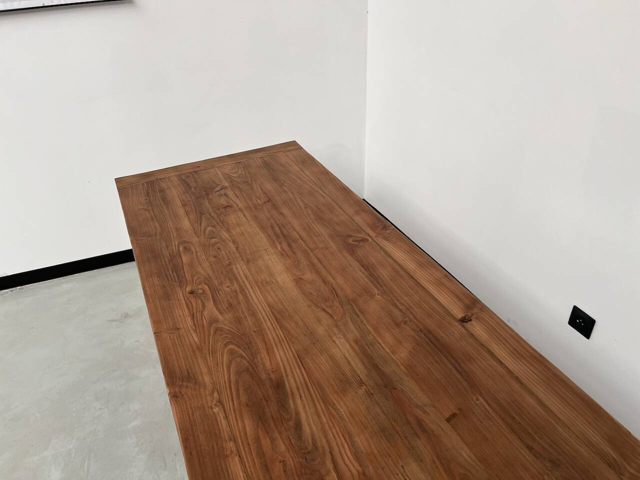 Table de ferme en pin 223 cm, années 70