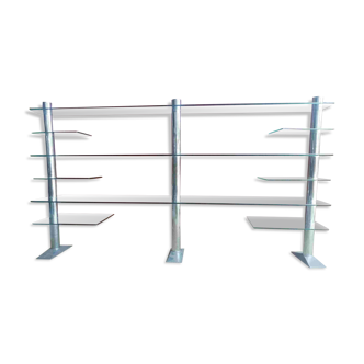 Large Art Deco glass shelf from a department store