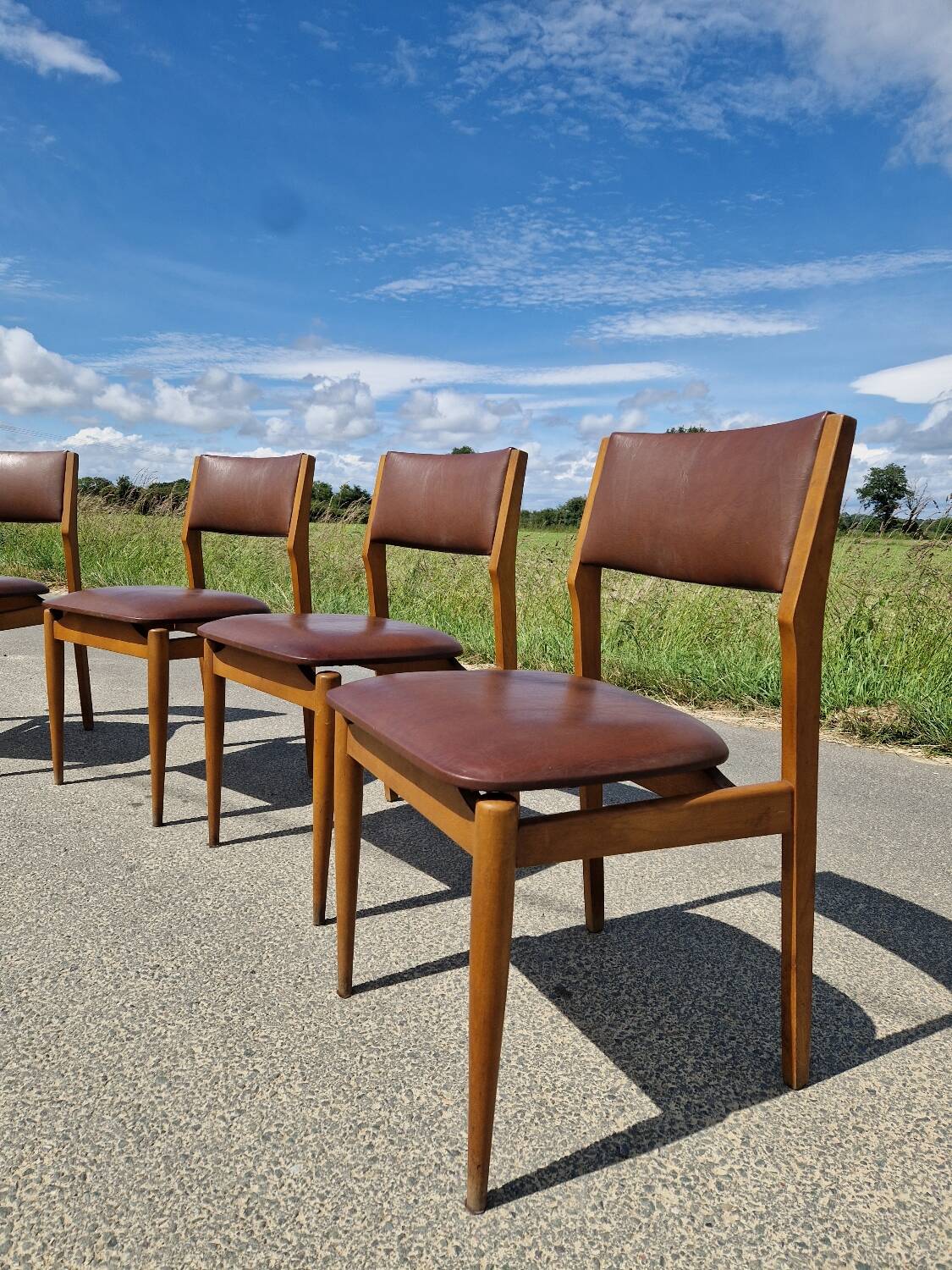 Set of 4 vintage Scandinavian chairs