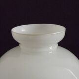 French Vintage Set of 4 White Opaline Glass Lantern-Style Replacement Shade
