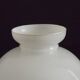 French vintage set of 4 white opaline glass lantern-style replacement shades.