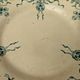 Set of 4 old opaque porcelain plates from Gien, Venice Terre de fer model