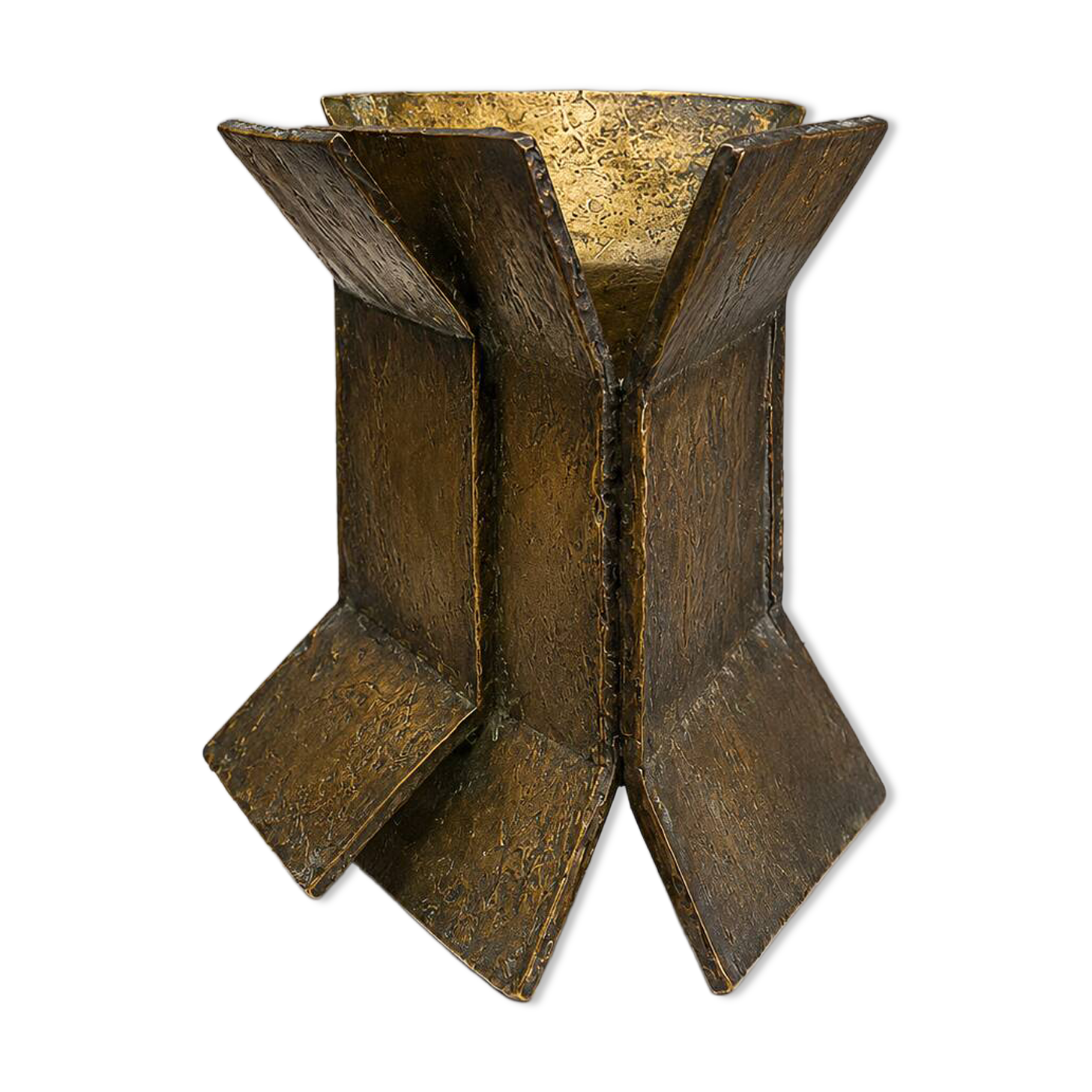 Modernist abstract bronze sculpture signed by María Simón Padrós.