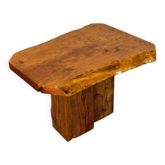 Table d'appoint de style brutaliste japonais, wabi-sabi, milieu du siècle, années 1960