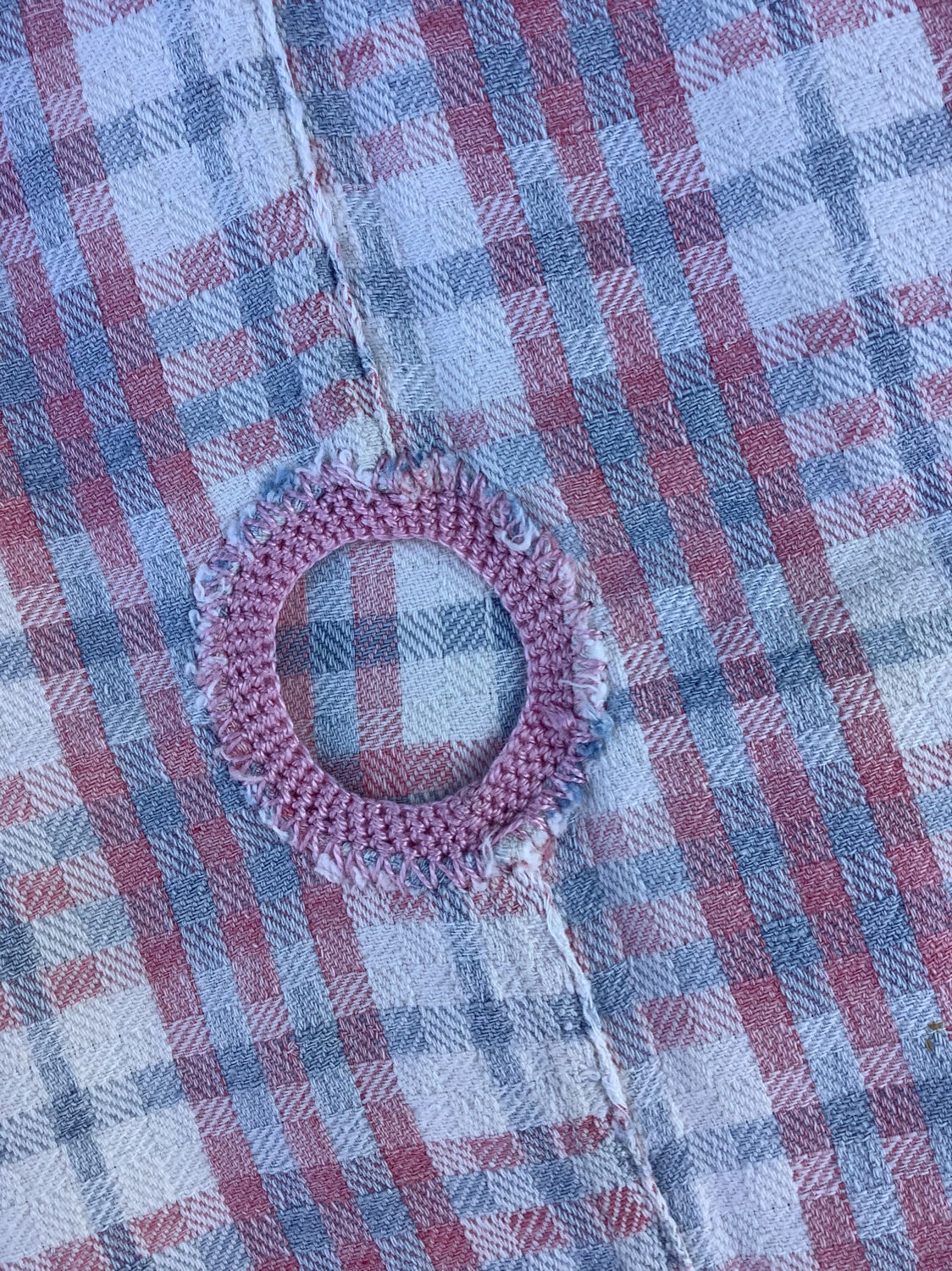 Nappe vintage extérieur pour parasol fait maison