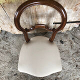 Louis XV style chair in cherry wood and fabric