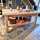 XXL solid oak kitchen island/worktop 180 x 105