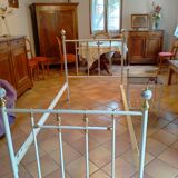 Bed and bedside table