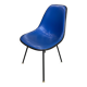 Eames Herman Miller vintage 70 blue vinyl fiberglass DSX chair