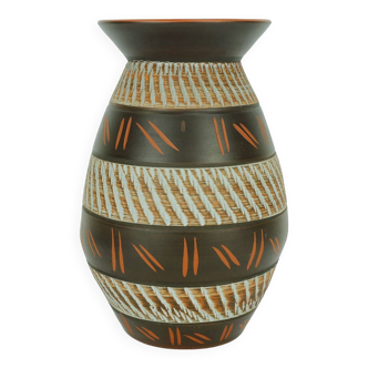 1950's akru keramik milieu du siècle VASE décor sgraffito modèle 10 30