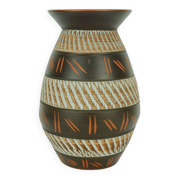 VASE en céramique akru des années 1950, décor sgraffito, modèle 10 30