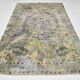 Tapis vintage en laine de style bohème vert sauge