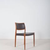 Set of 6 chairs model 80 designed by Niels Møller, 1960s