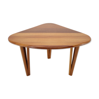 1970s Organic Solid Teak Coffee Table, Denmark