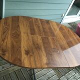 Table ronde formica avec pied chromé transformable