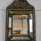 Mirror in repoussé brass, louis xiv style, napoleon iii era – xixth