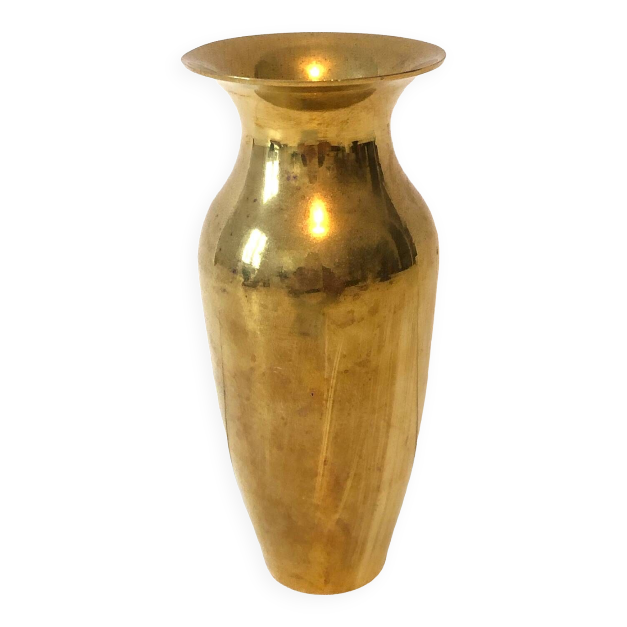 Antique gilded brass vase