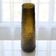 Vintage 1970s Art Glass Vase - Textured Amber Gradient Design