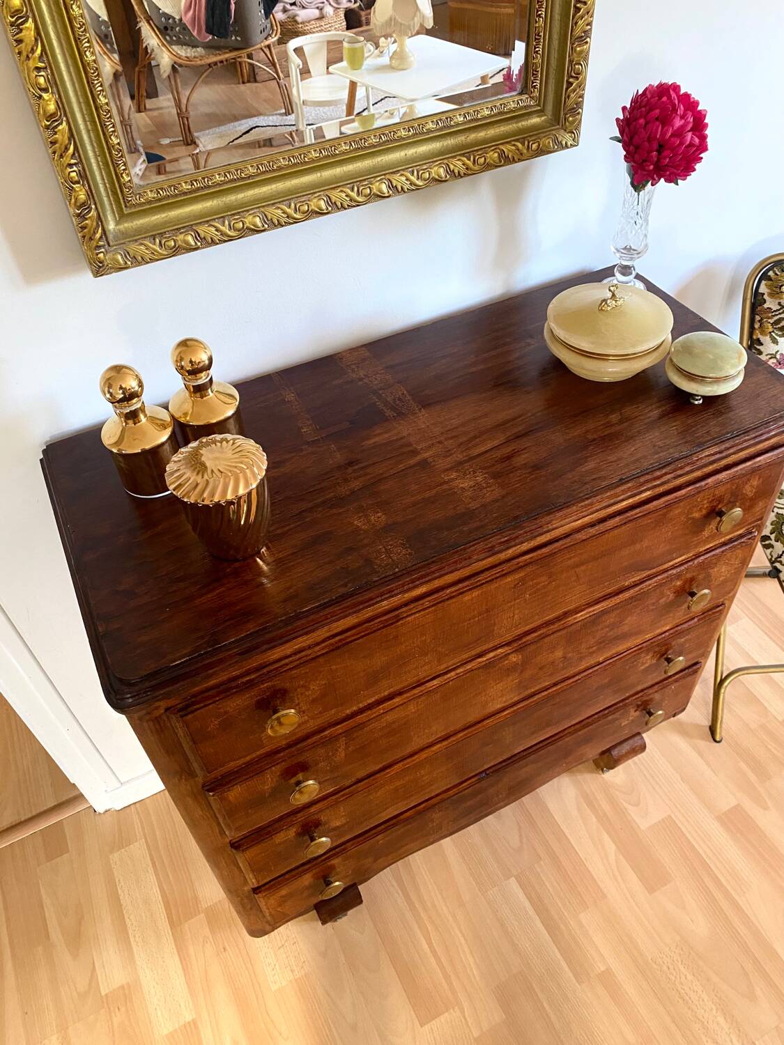 Old wooden chest of drawers