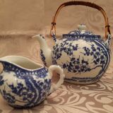 Tea set, 8 cups, fine porcelain from Japan, 40s/50s