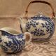 Service à thé, 8 tasses, porcelaine fine du Japon, années 40/50