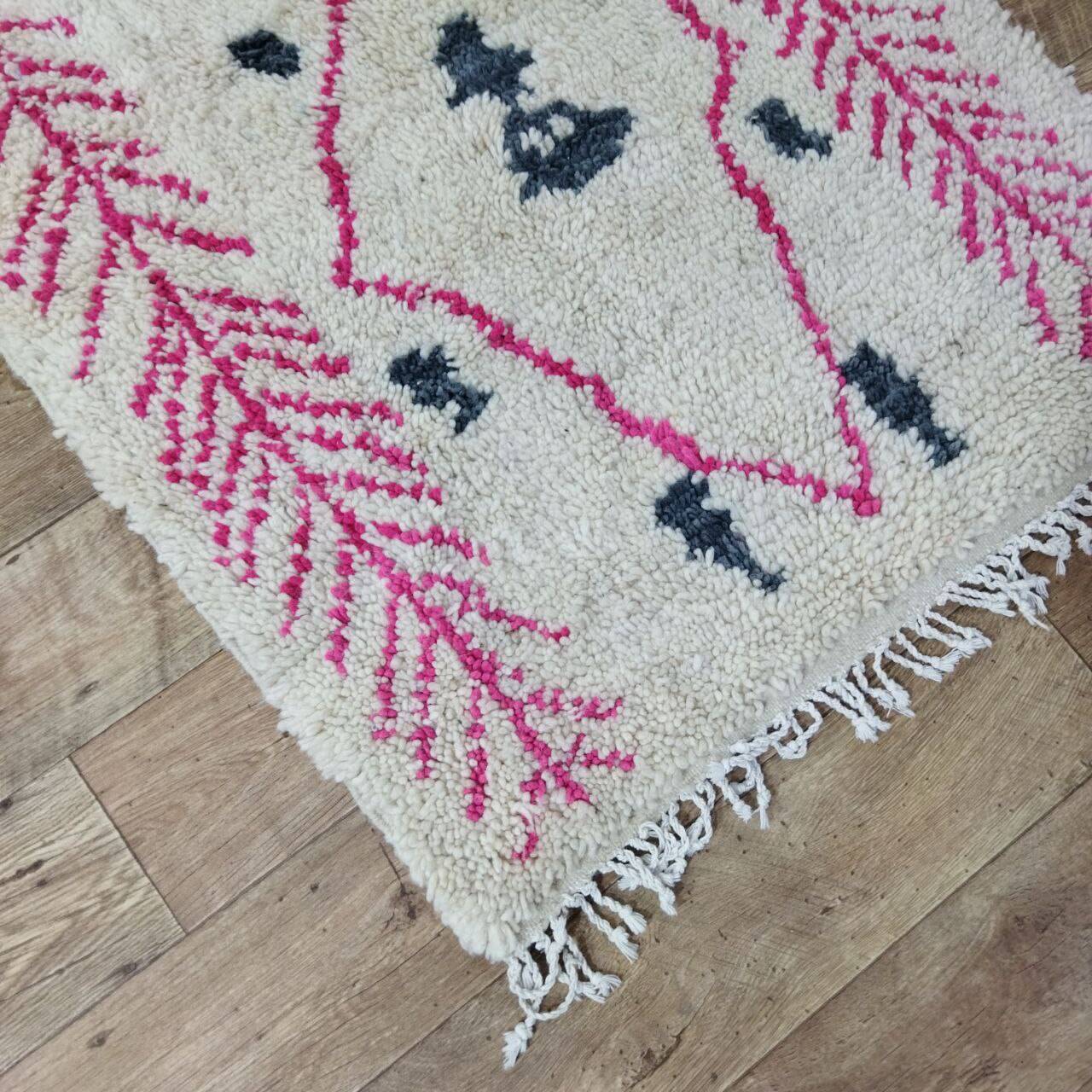 Berber hallway rug pink 290 X 90 CM