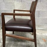 Pair of vintage Scandinavian style armchairs Natuzzi, Italy 1990s