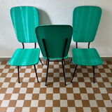 Green skai chairs from the 1950s