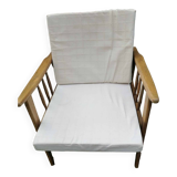 Scandinavian armchair from 1960 with curved armrests