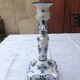 Hand-painted Moustiers porcelain candle holder