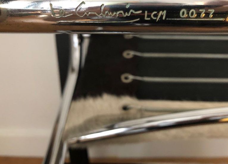 Armchair lc by Le Corbusier, Cassina 1960