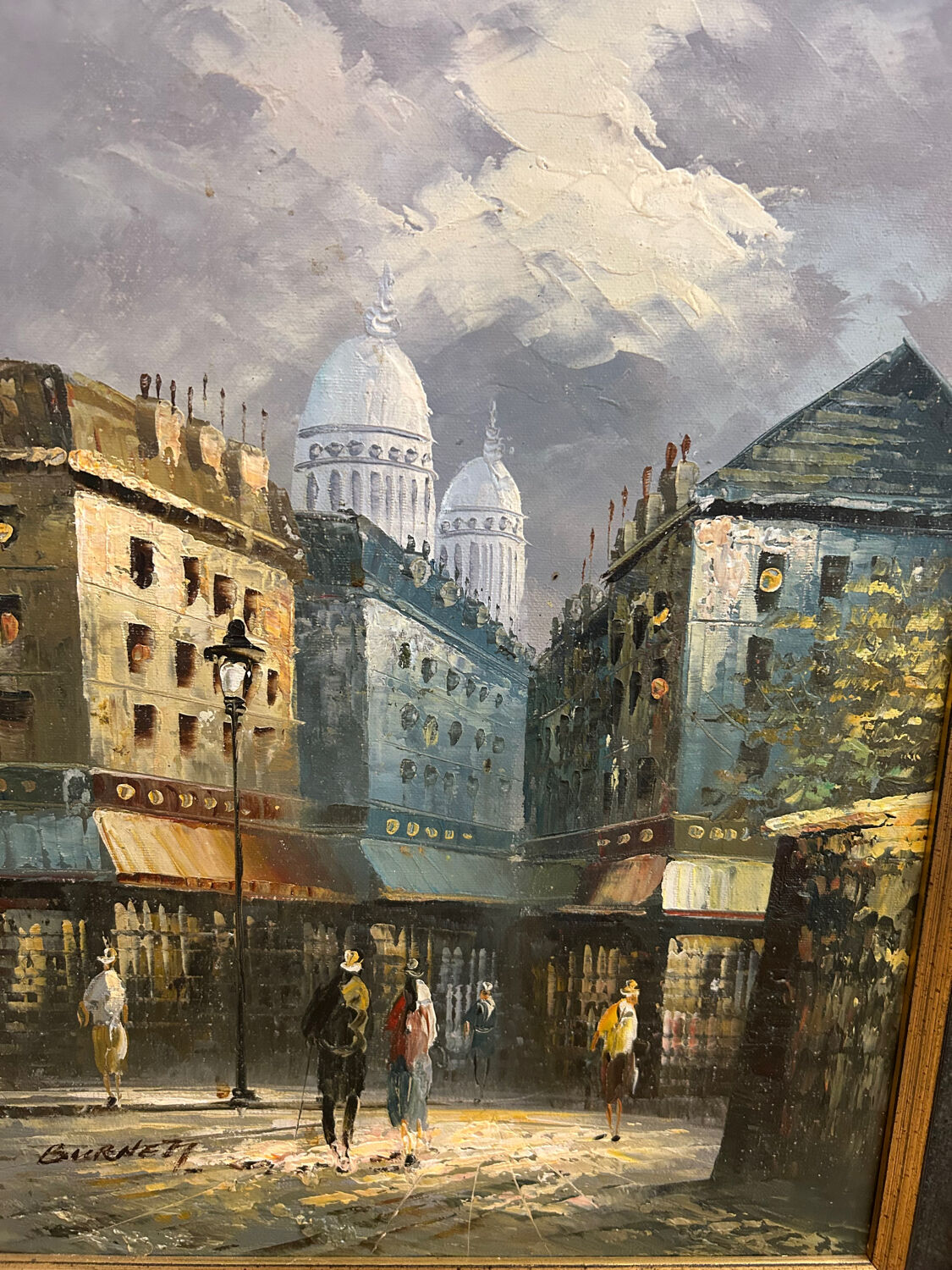 Oil on canvas signed Burnett, Paris