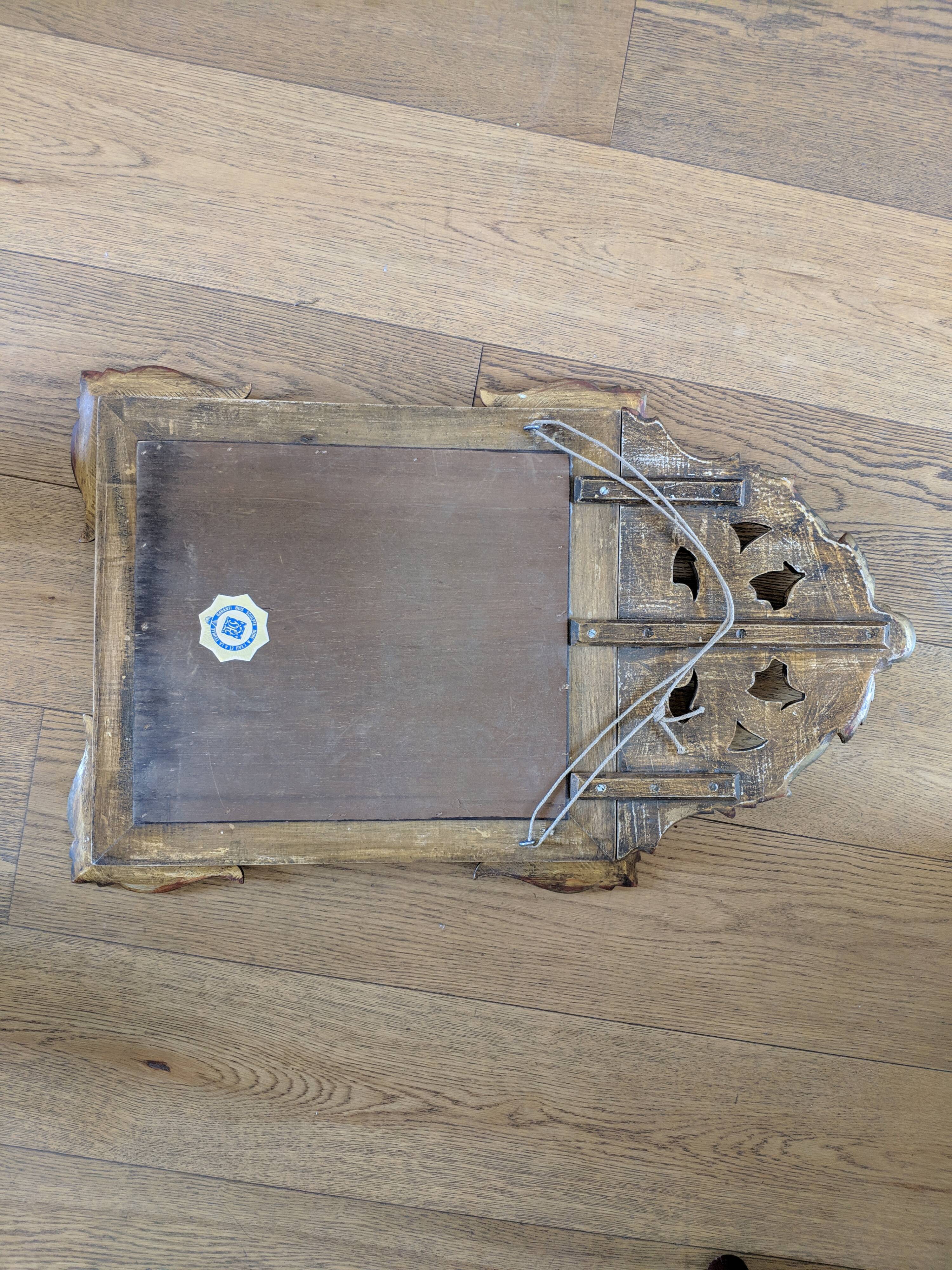 Gilded wooden mirror 69x38cm