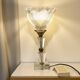 Vintage Holophane glass tulip crystal table lamp