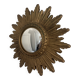 Vintage mirror 1960 sun witch gold resin - 31 cm