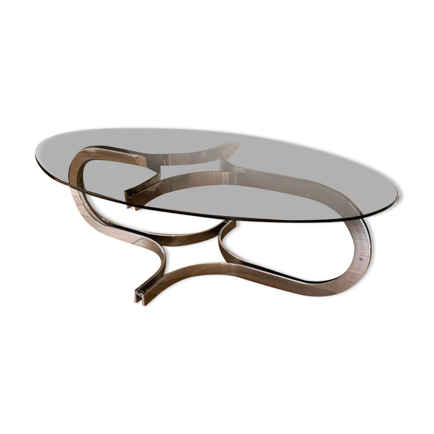 Table basse en verre années 70