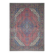 1970s Vintage Persian Handmade Wool Pink Area Rug  283x392