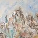 Saint Paul De Vence Original pastel signed 1982 Framed