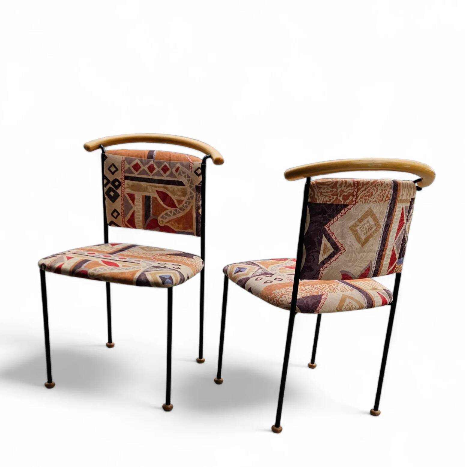 2 x Vintage Italian side / desk chair 1980s