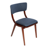 Bumerang Chair Mid-Century Modern, Navy Check Wool, Poland, 1960s