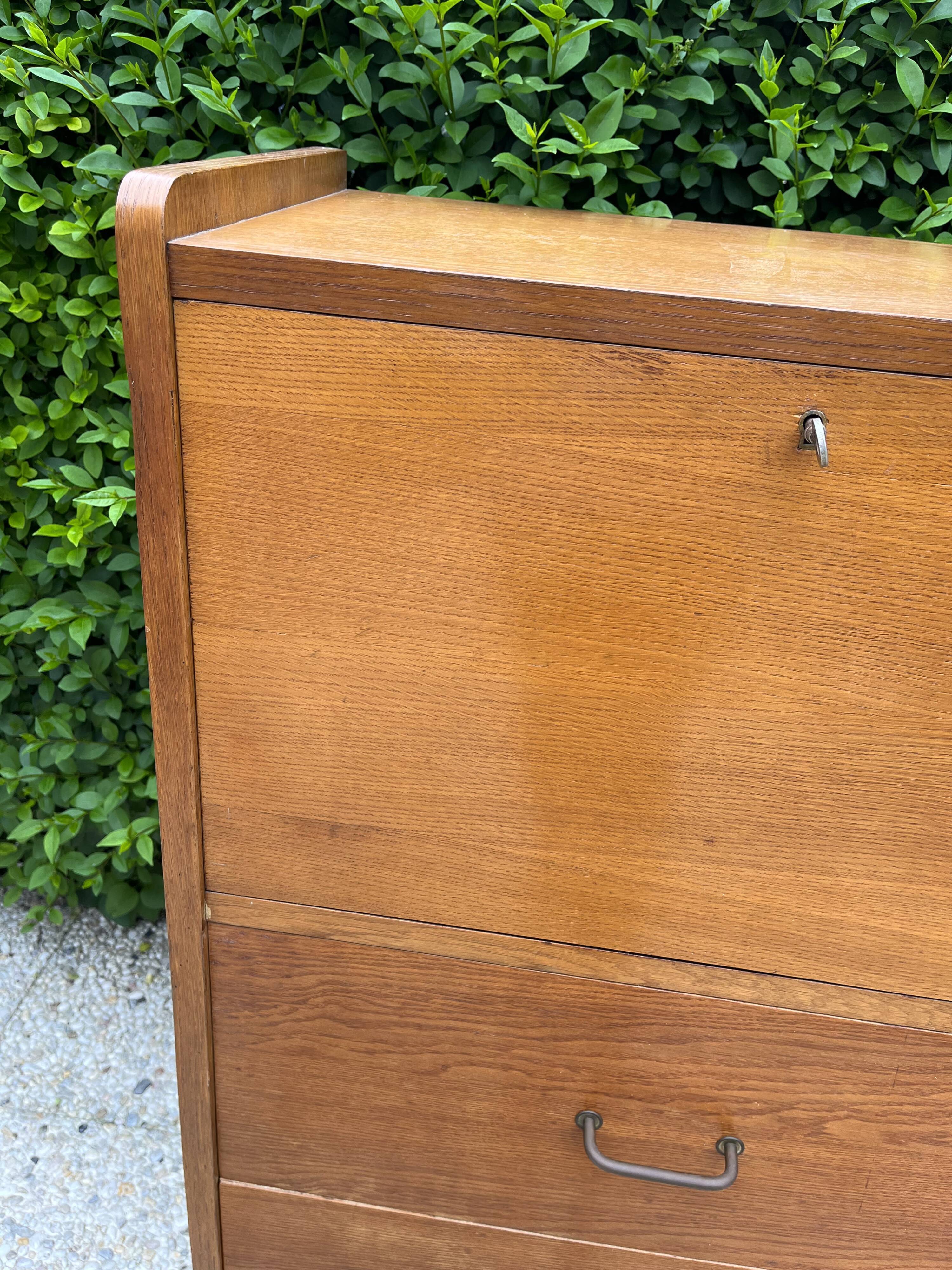 Vintage chest of drawers compass feet