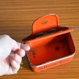 Red sheet metal matchbox