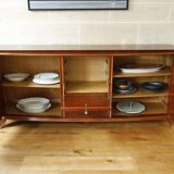 Rosewood and rosewood sideboard in the style of Jules Leleu