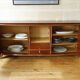 Rosewood and rosewood sideboard in the style of Jules Leleu