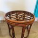 Pretty pair of 2 bamboo and rattan stools with cushions - 80s - Vintage - set of 2