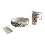 Art Deco toilet set Digoin Sarreguemines