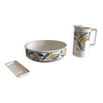 Art Deco toilet set Digoin Sarreguemines